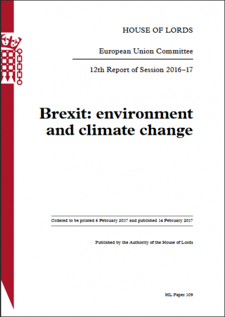 Brexit: environment and climate change