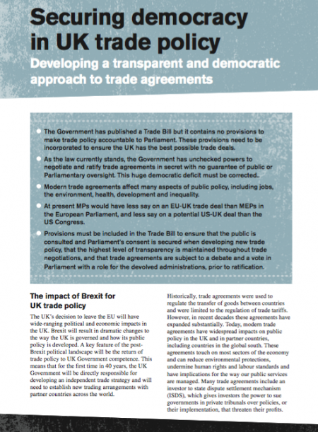 Securing Democracy in UK Trade Policy