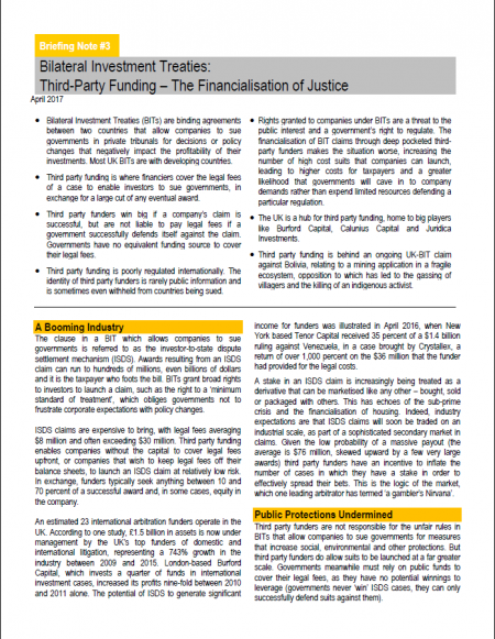 Third Party Funding - The Financialisation of Justice