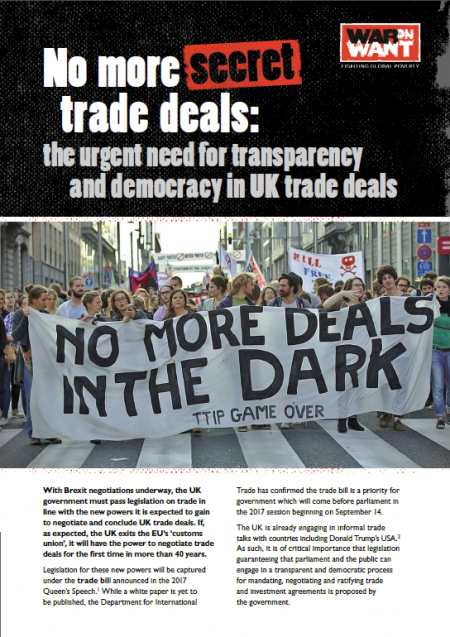 No more secret trade deals: the urgent need for transparency and democracy in UK trade deals