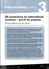 Reform of UK international investment protection post-Brexit