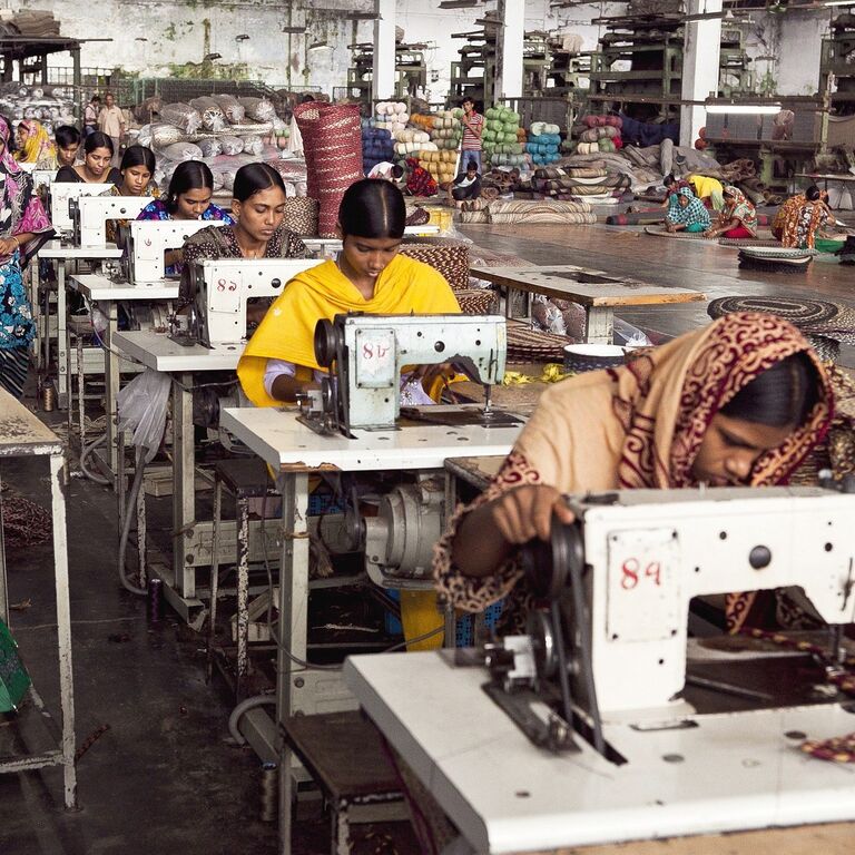 Female garment factory workers.