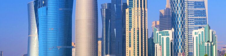 Doha's skyline, capital of Qatar