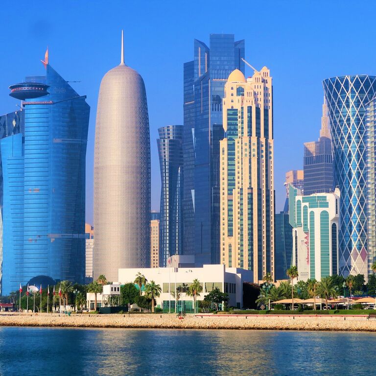 Doha's skyline, capital of Qatar