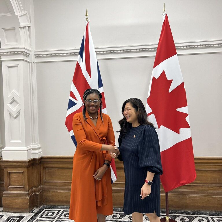 Secretary of State for International Trade Kemi Badenoch and Minister of International Trade Mary Ng meet to discuss UK's accession to CPTPP (14 March 2023)